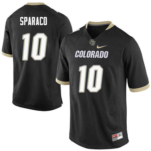 Men #10 Dante Sparaco Colorado Buffaloes College Football Jerseys Sale-Black